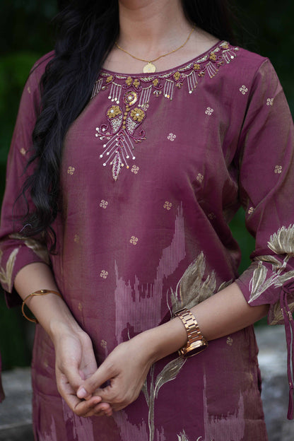 Maroon festive traditional outfit