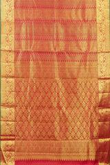 Maroon floral jacquard silk sarees