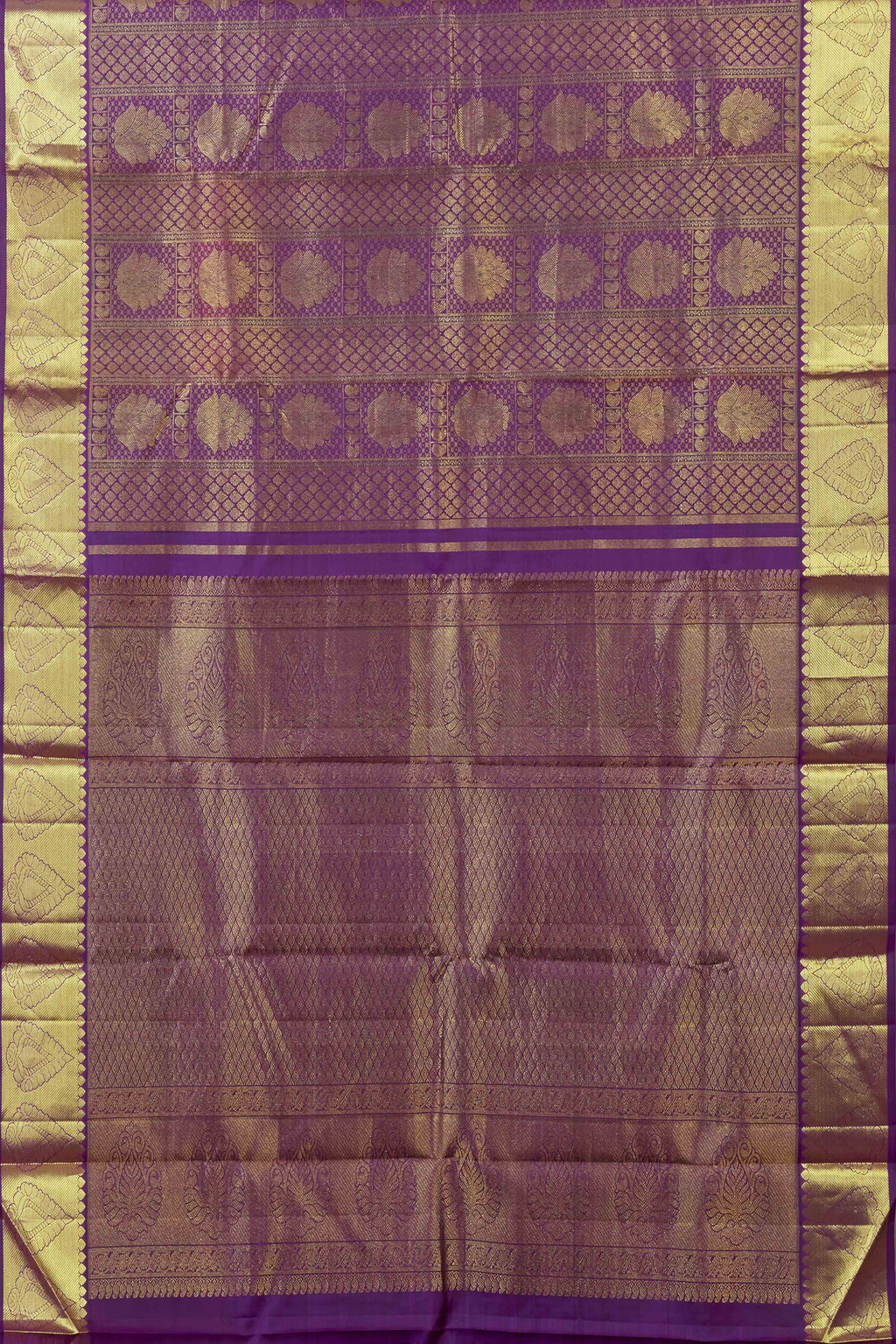 Maroon jacquard bridal silk saree