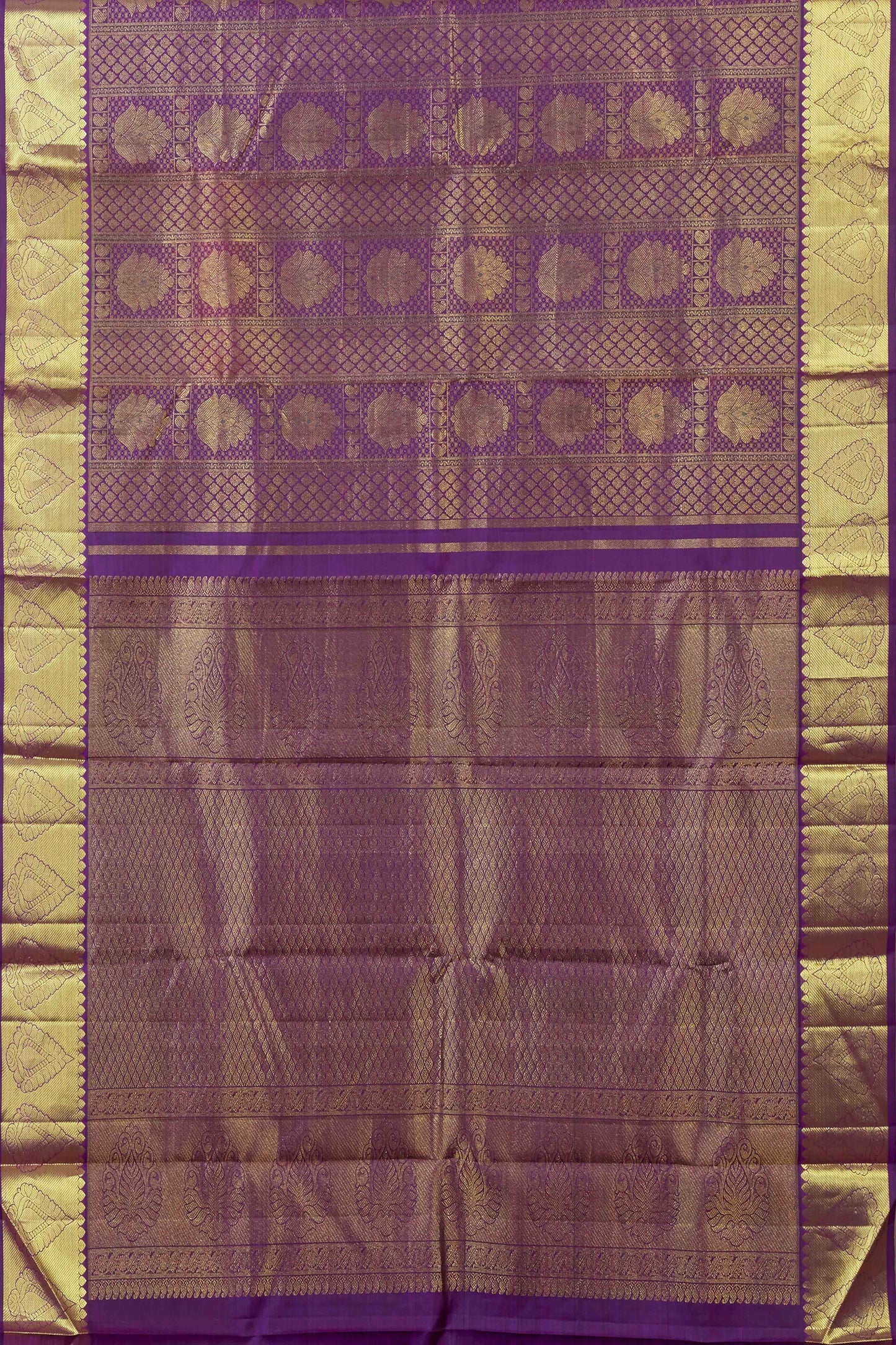 Maroon jacquard bridal silk saree