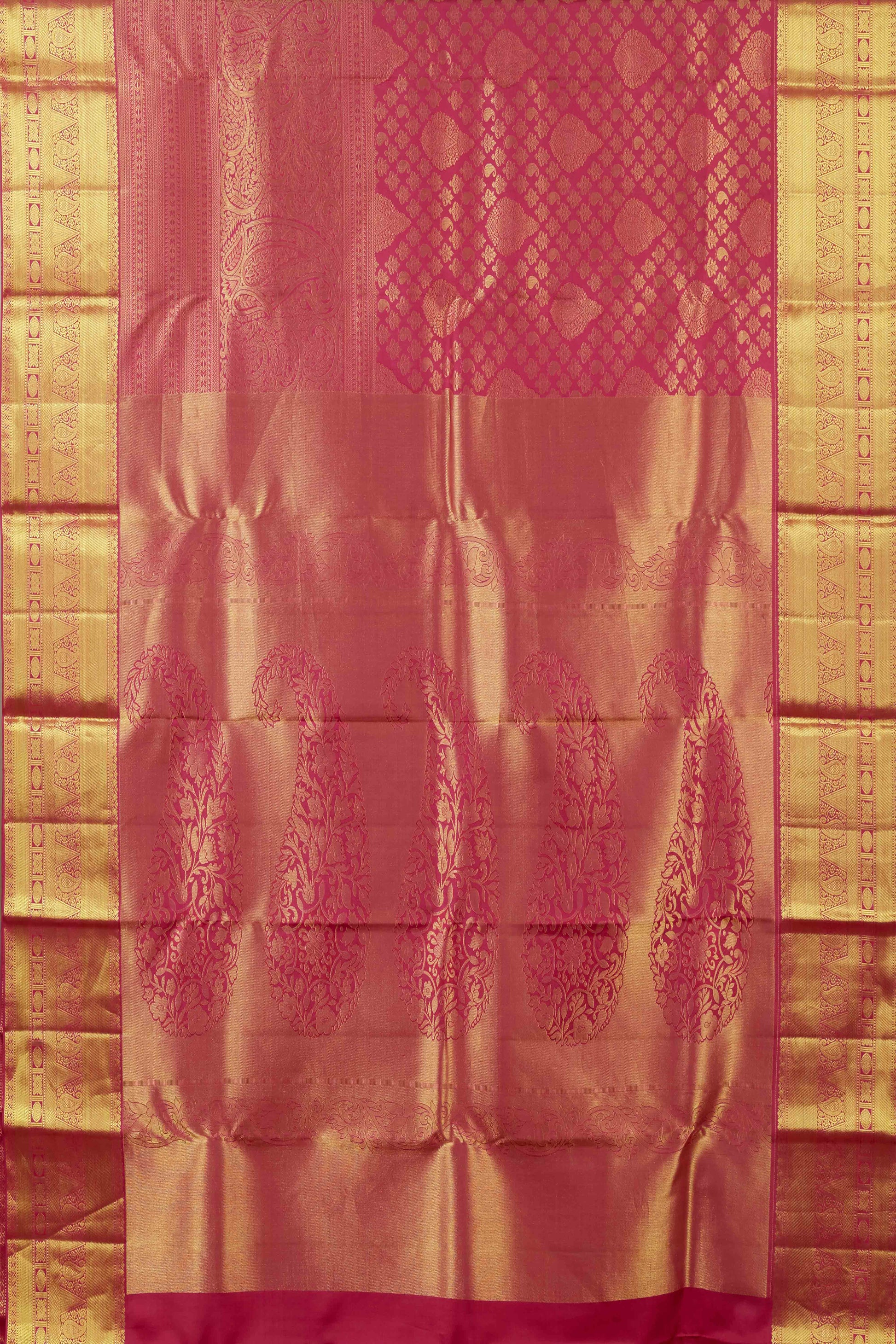 Maroon jacquard designer silk saree