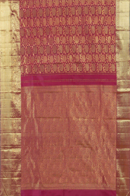 Maroon jacquard silk sarees