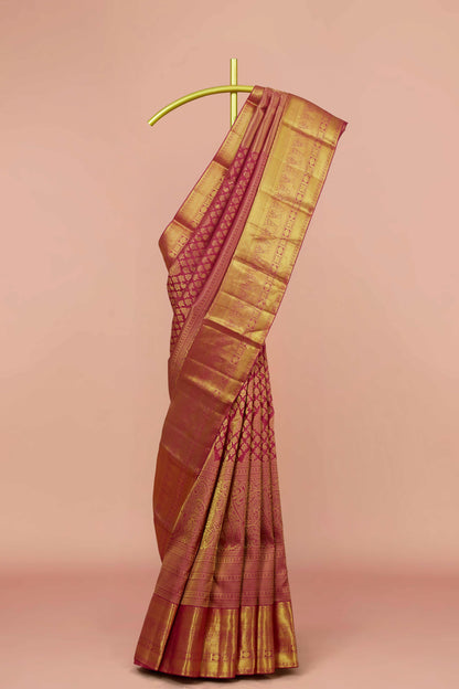 Maroon pattu pure silk sarees