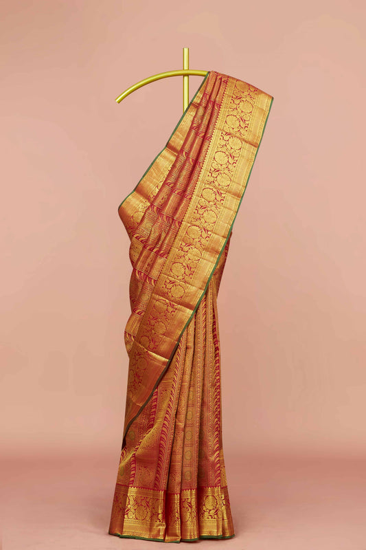 Maroon pattu silk sarees