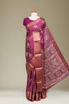 Maroon silk dola weave