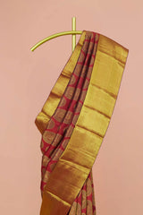 Maroon silk saree collection