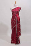 Maroon striped stone saree