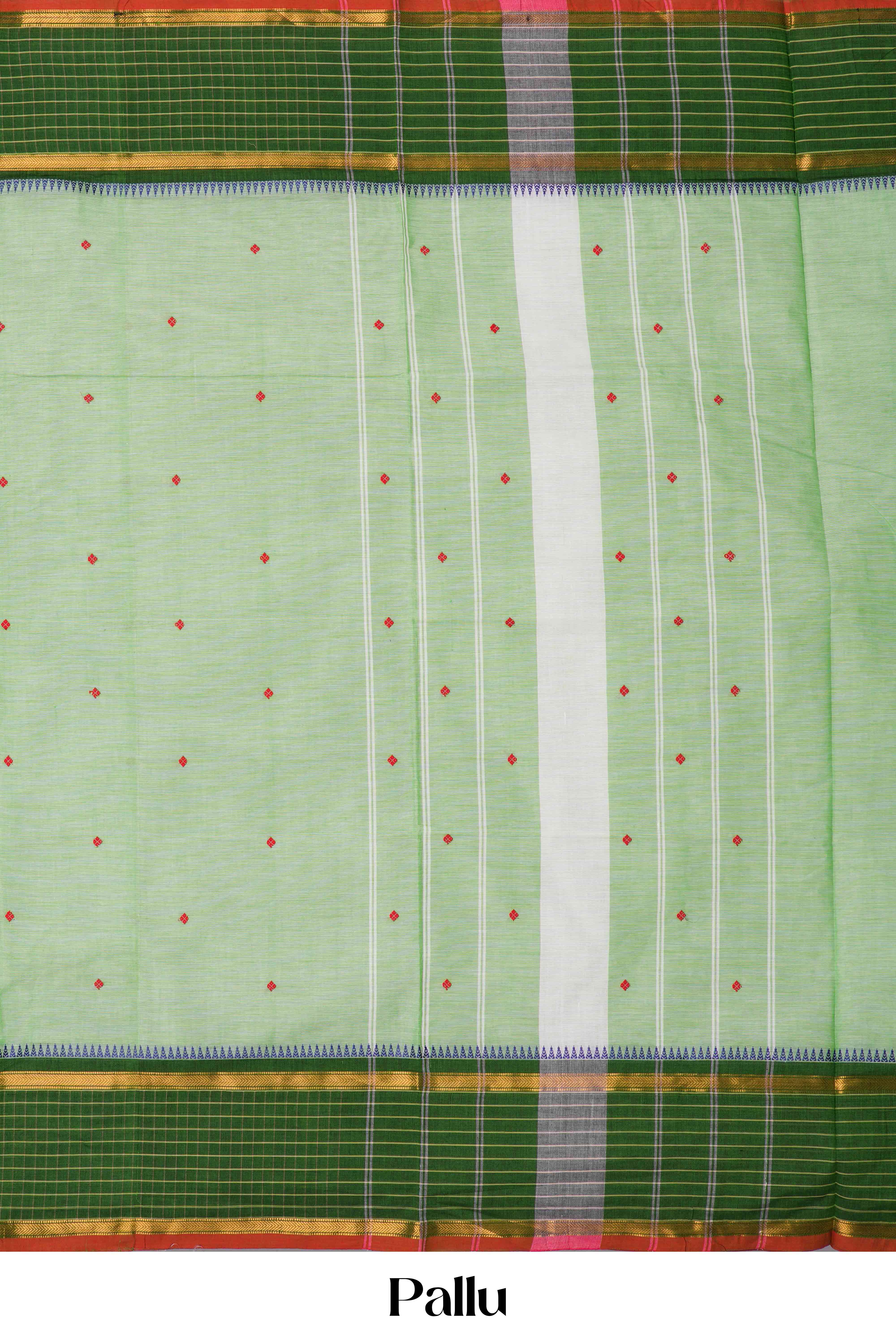 Matcha green Chettinad cotton saree