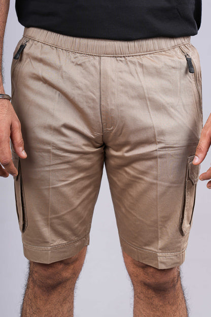 Mens beige casual shorts