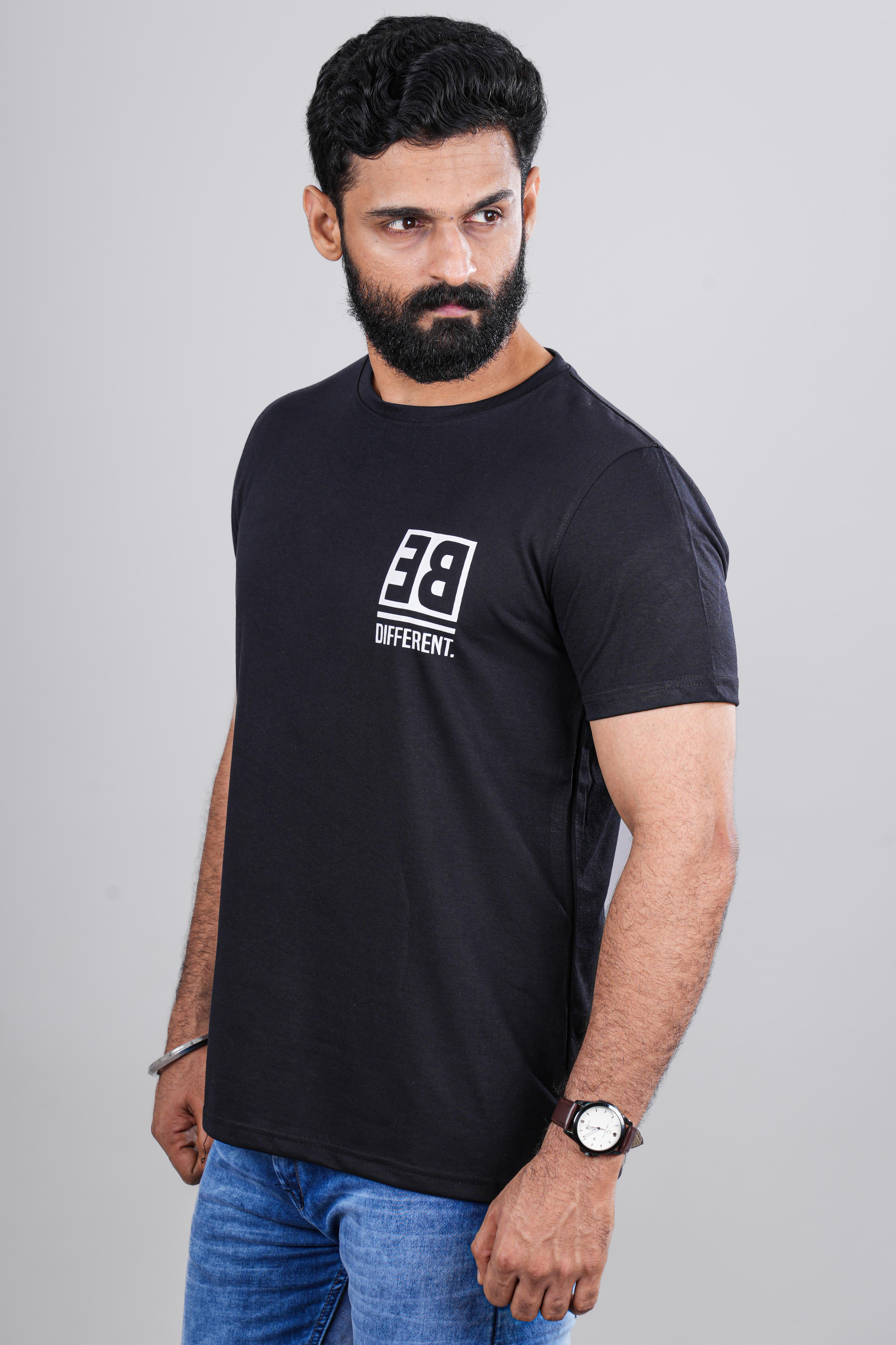 Mens black casual tshirt