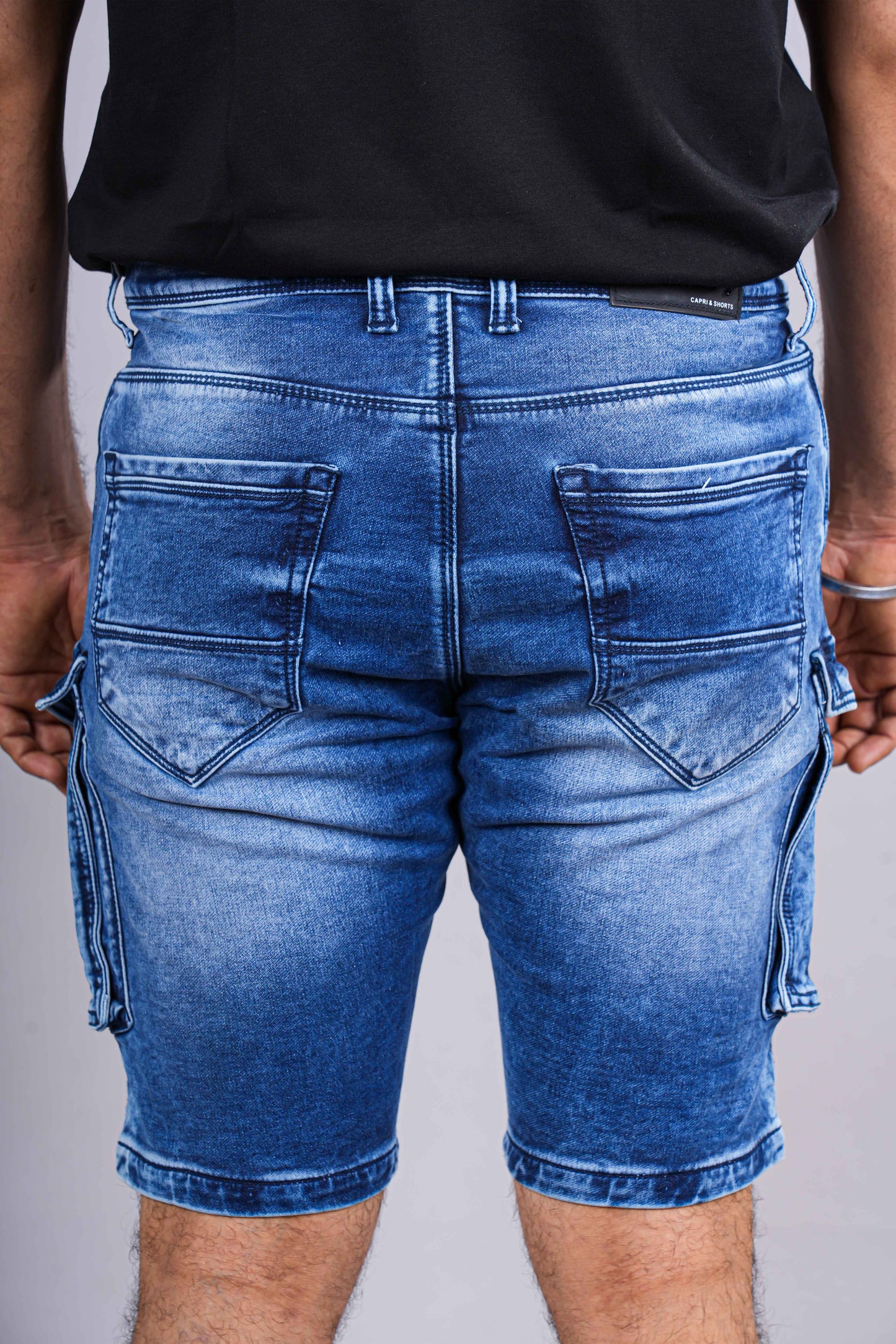Mens classic denim shorts