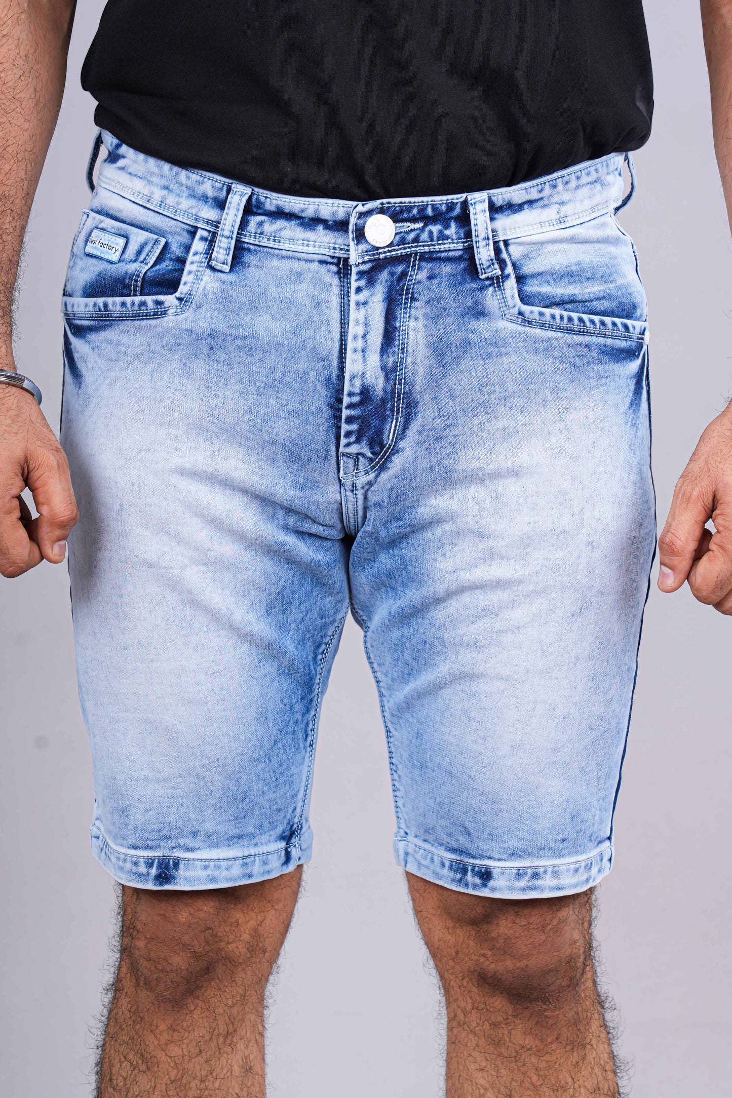 Mens faded blue shorts