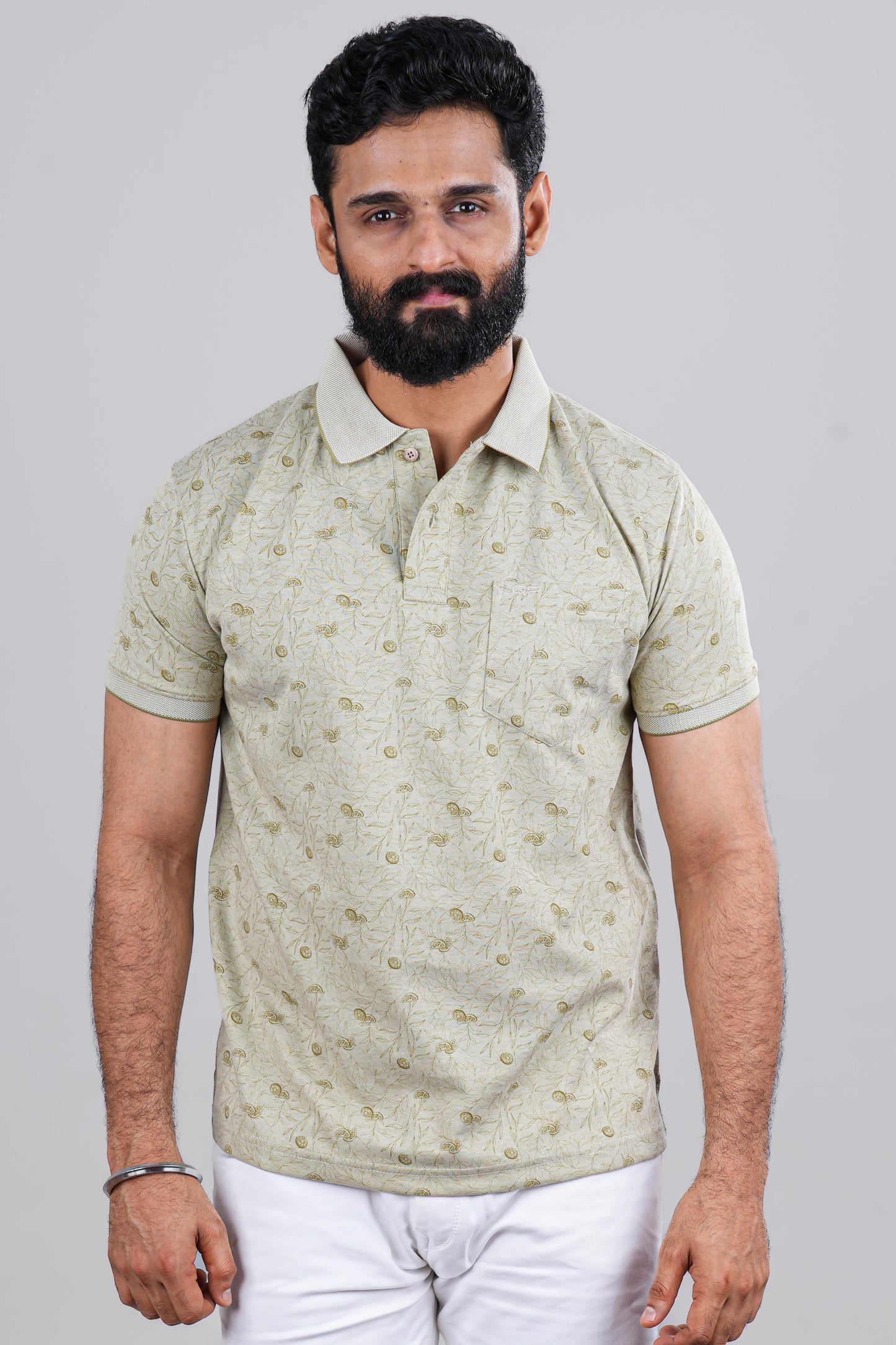 Mens green polo tshirt