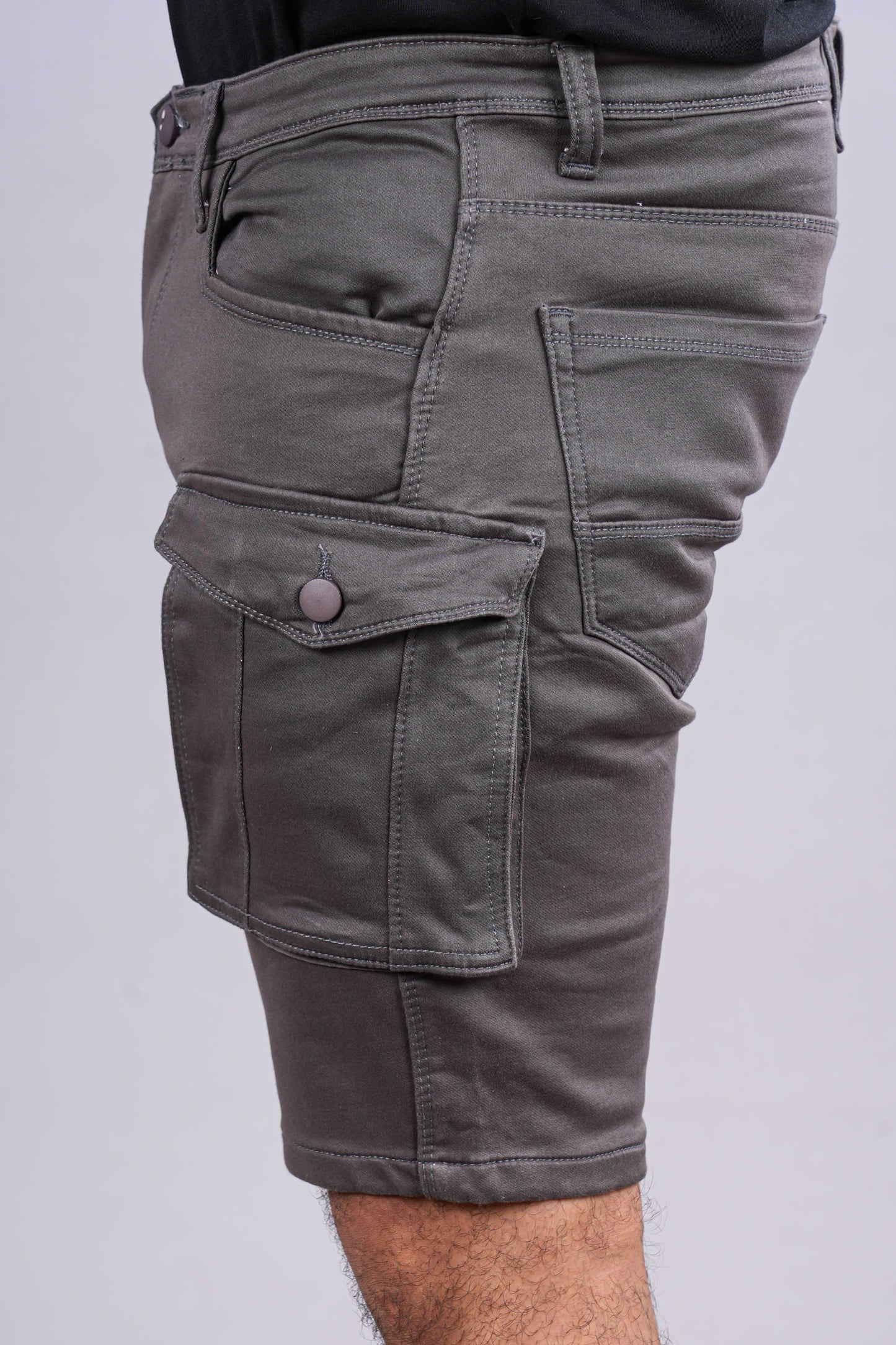 Mens grey pocket shorts