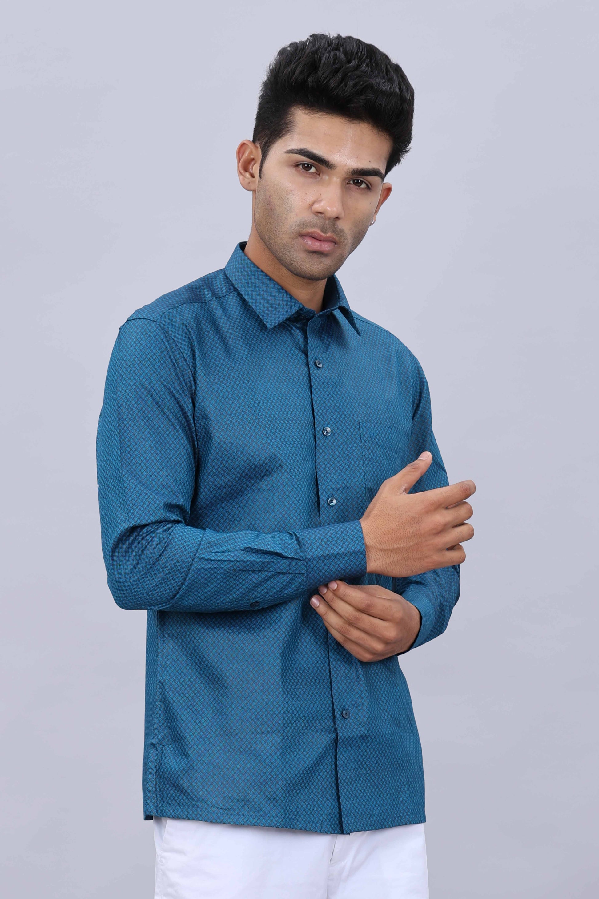 Mens printed dobby shirt