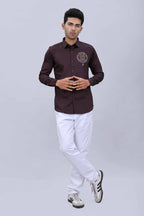 Mens satin fashion shirt