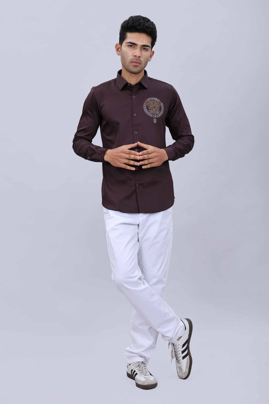 Mens satin fashion shirt