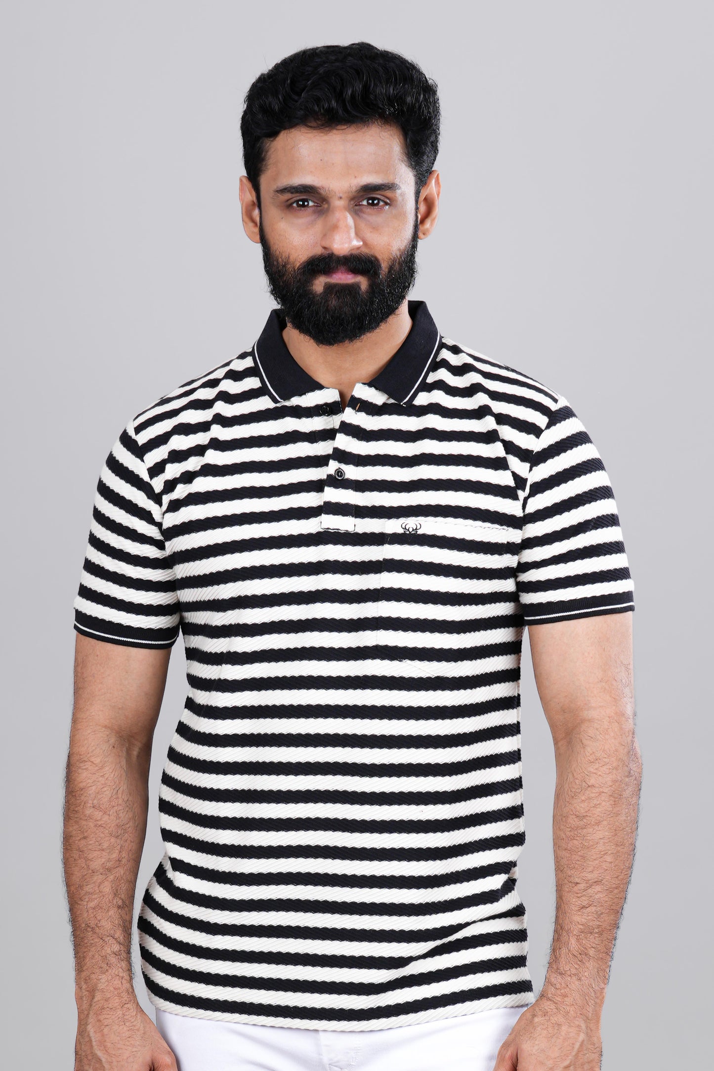 Mens striped casual tee