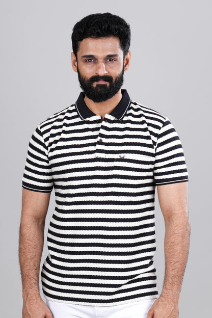 Mens striped casual tee