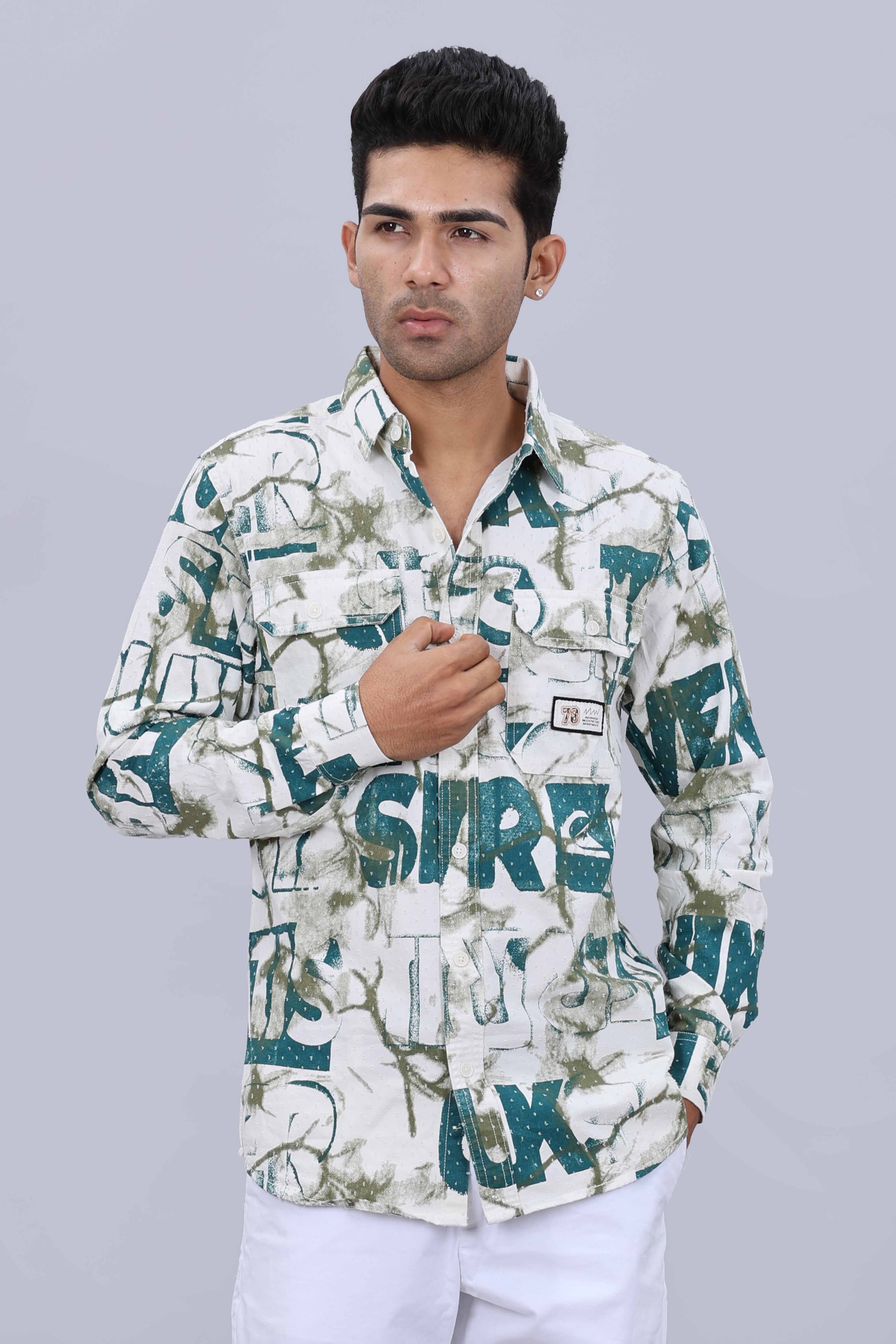 Mens stylish satin shirt