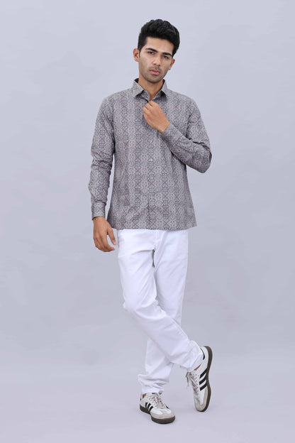 Mens textured cotton shirt