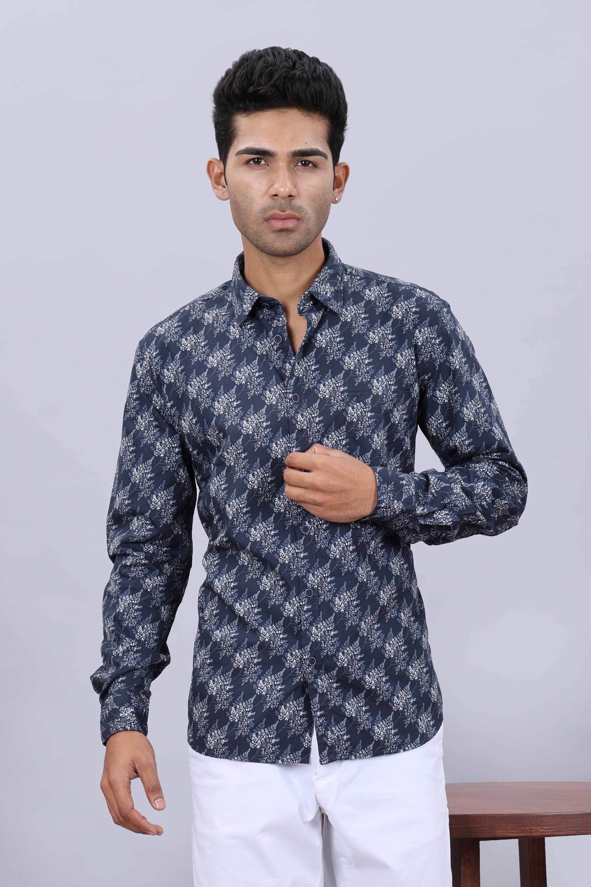 Mens trendy dobby shirt