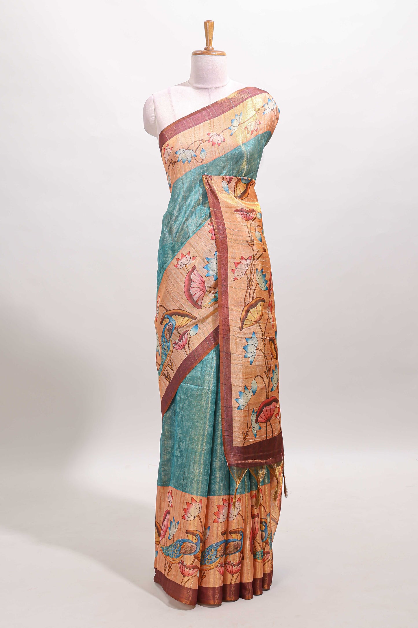  Mild leaf striped print