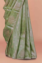 Minimalist tussar silk saree
