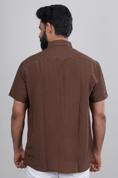 Modern brown print shirt