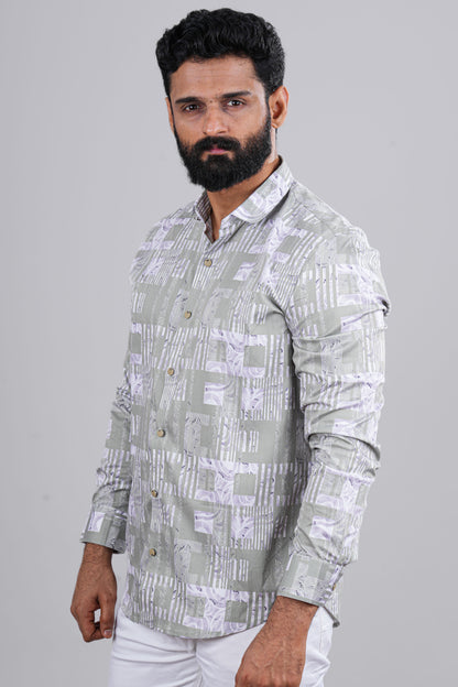 Modern grey print shirt