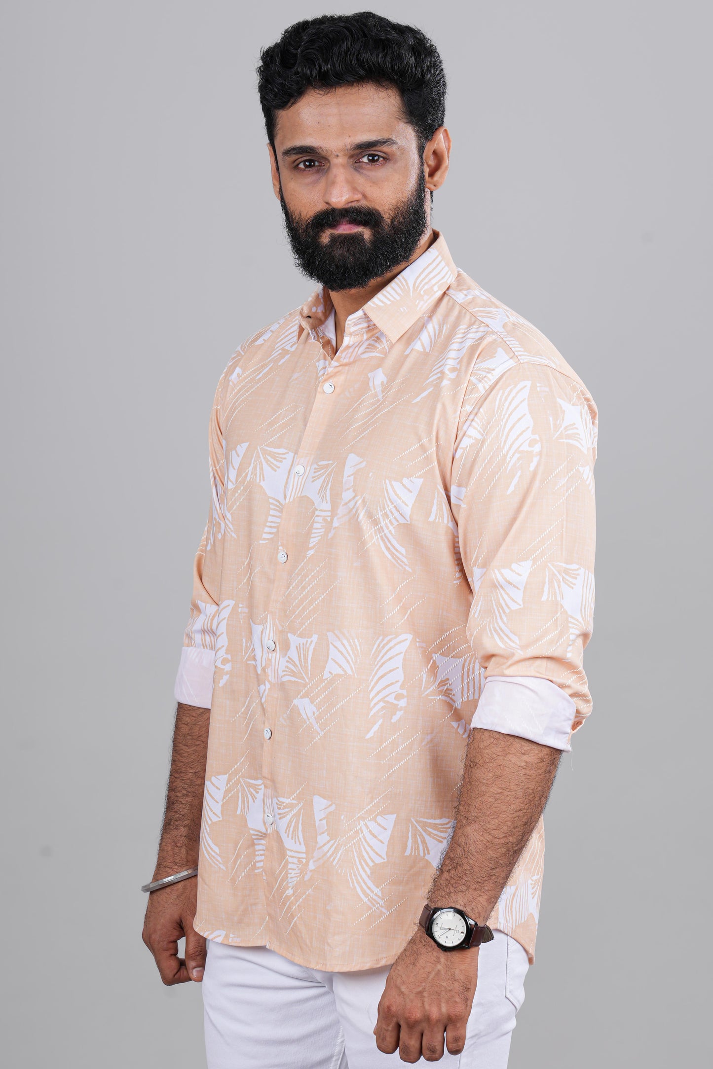 Modern printed yellow shirt