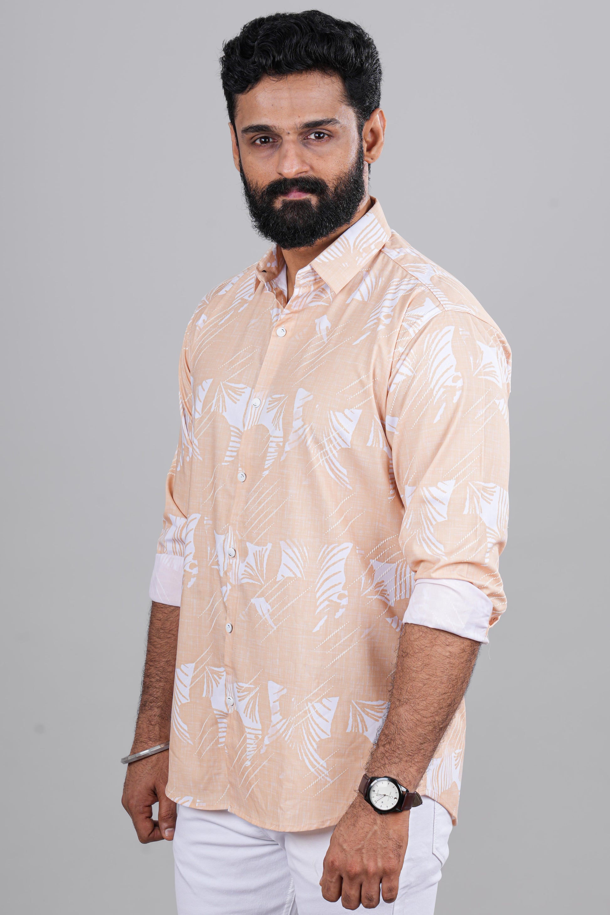 Modern printed yellow shirt