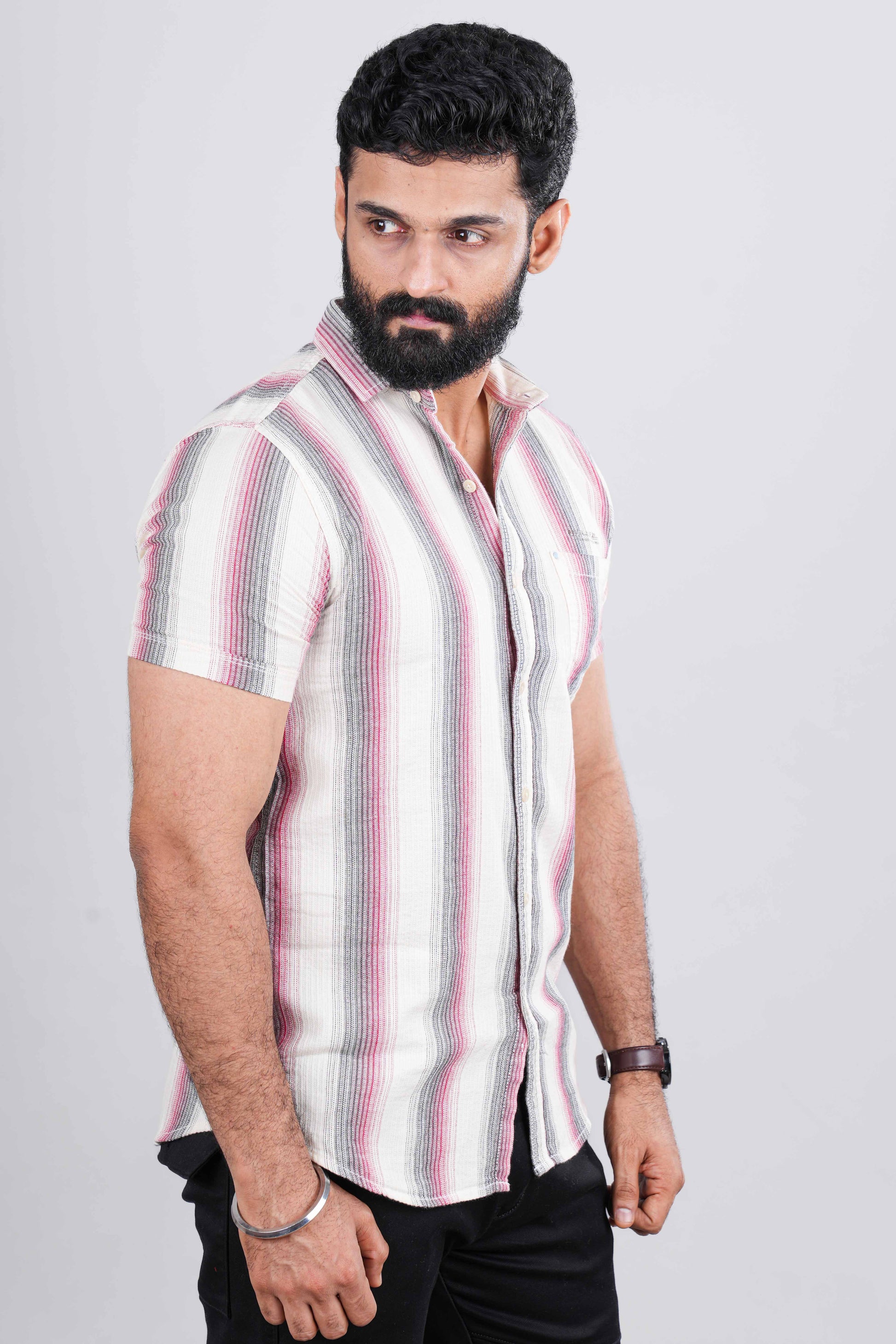 Modern striped design shirt