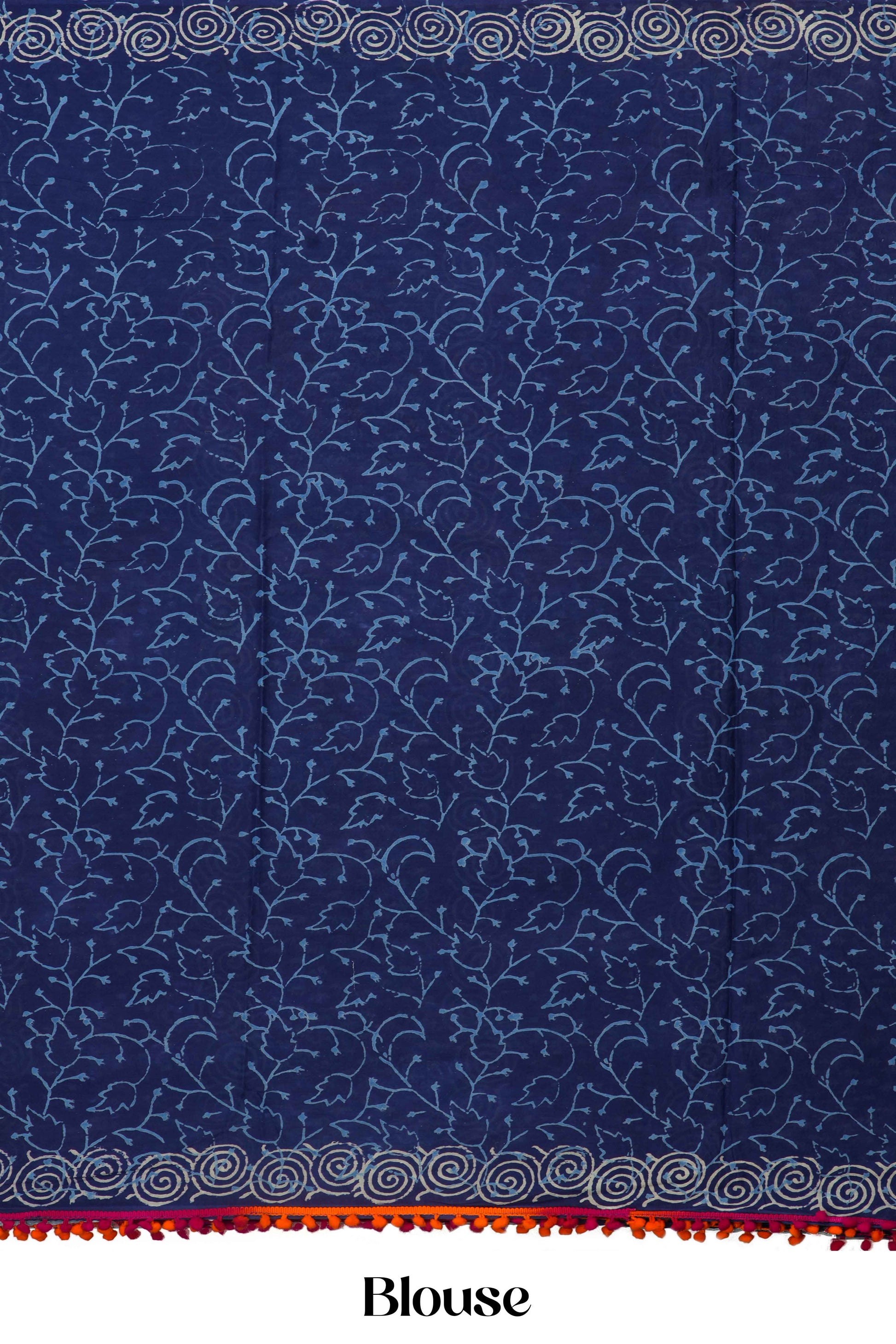 Mull cotton ajrakh print saree