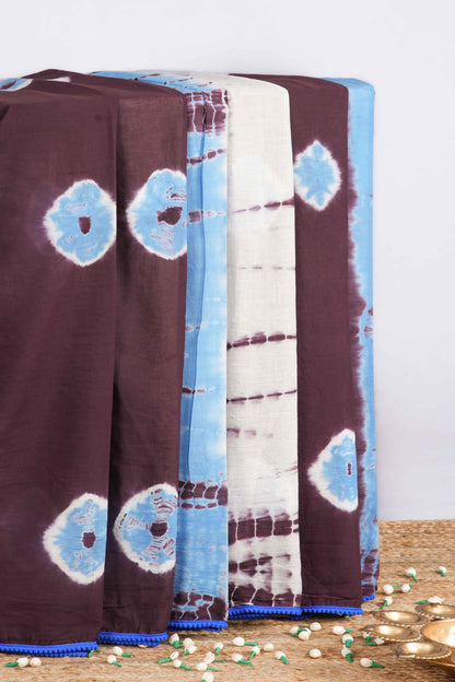 Mull cotton bandhani print saree
