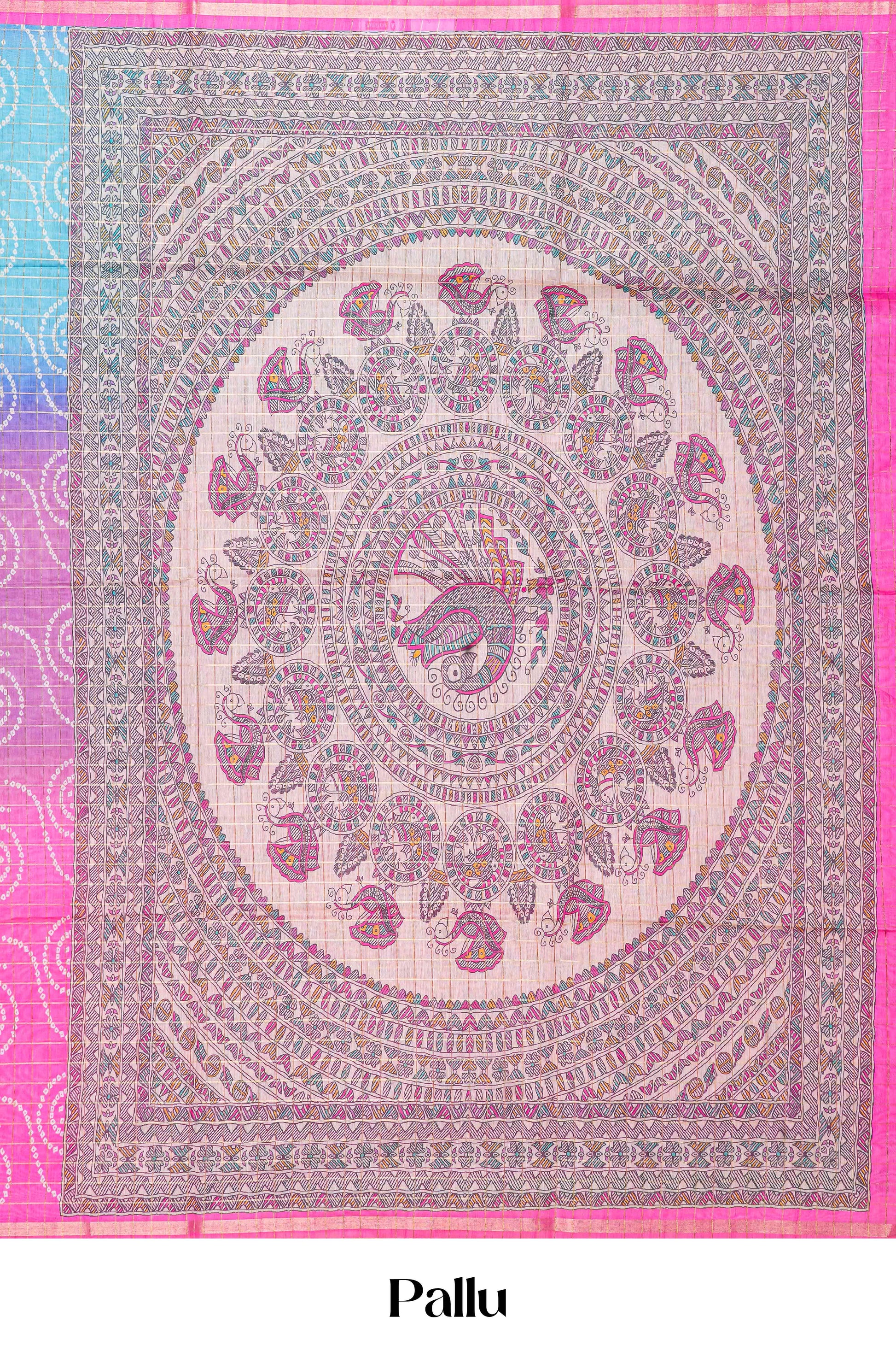 Multi color casual chanderi saree