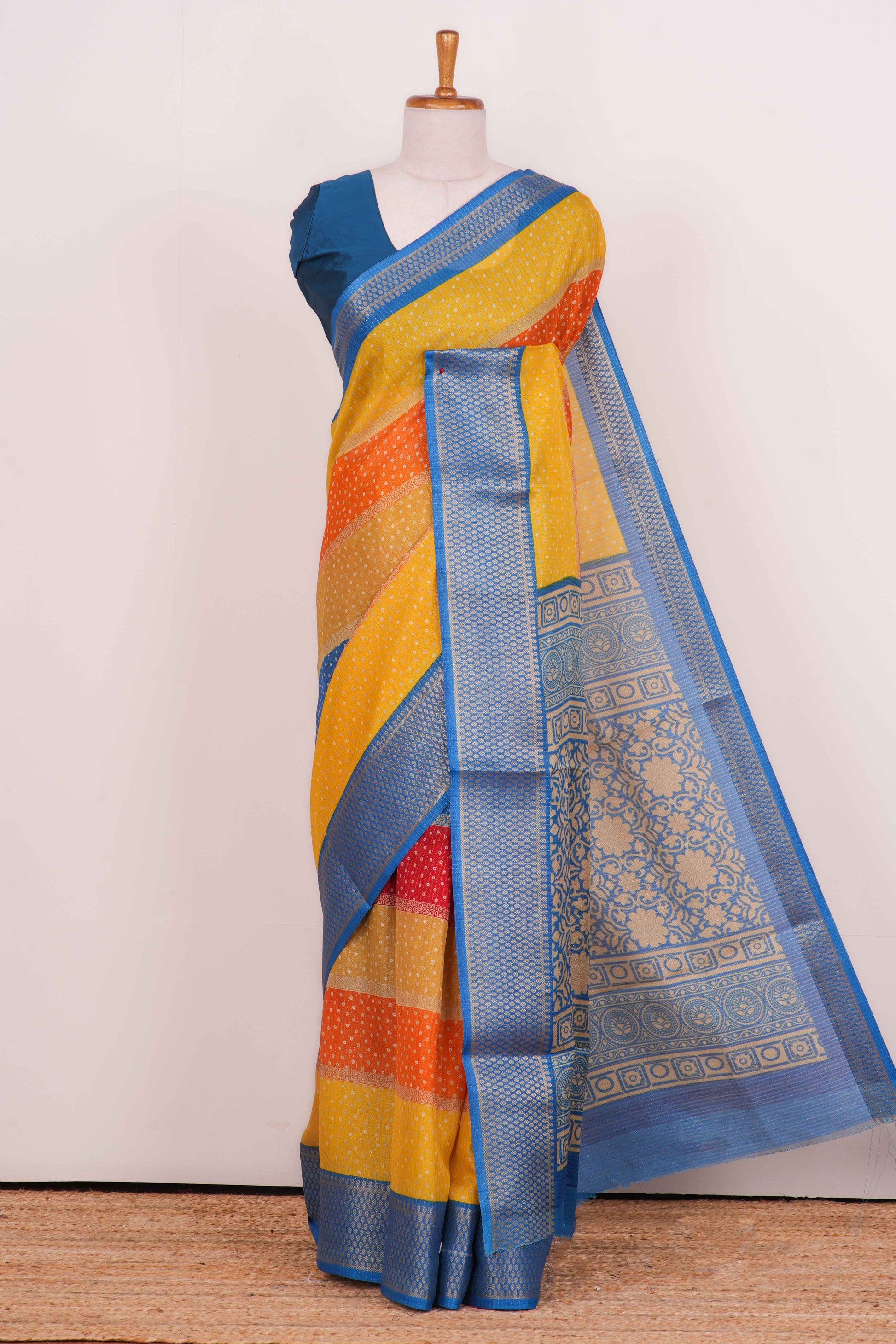 Multicolor Banarasi printed saree