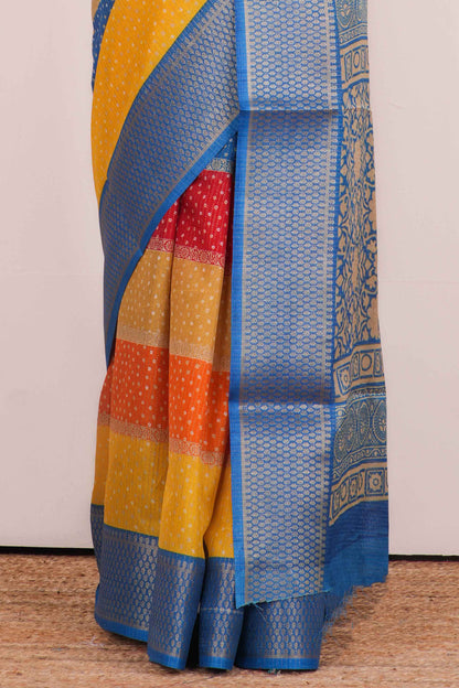 Multicolor blouse set saree