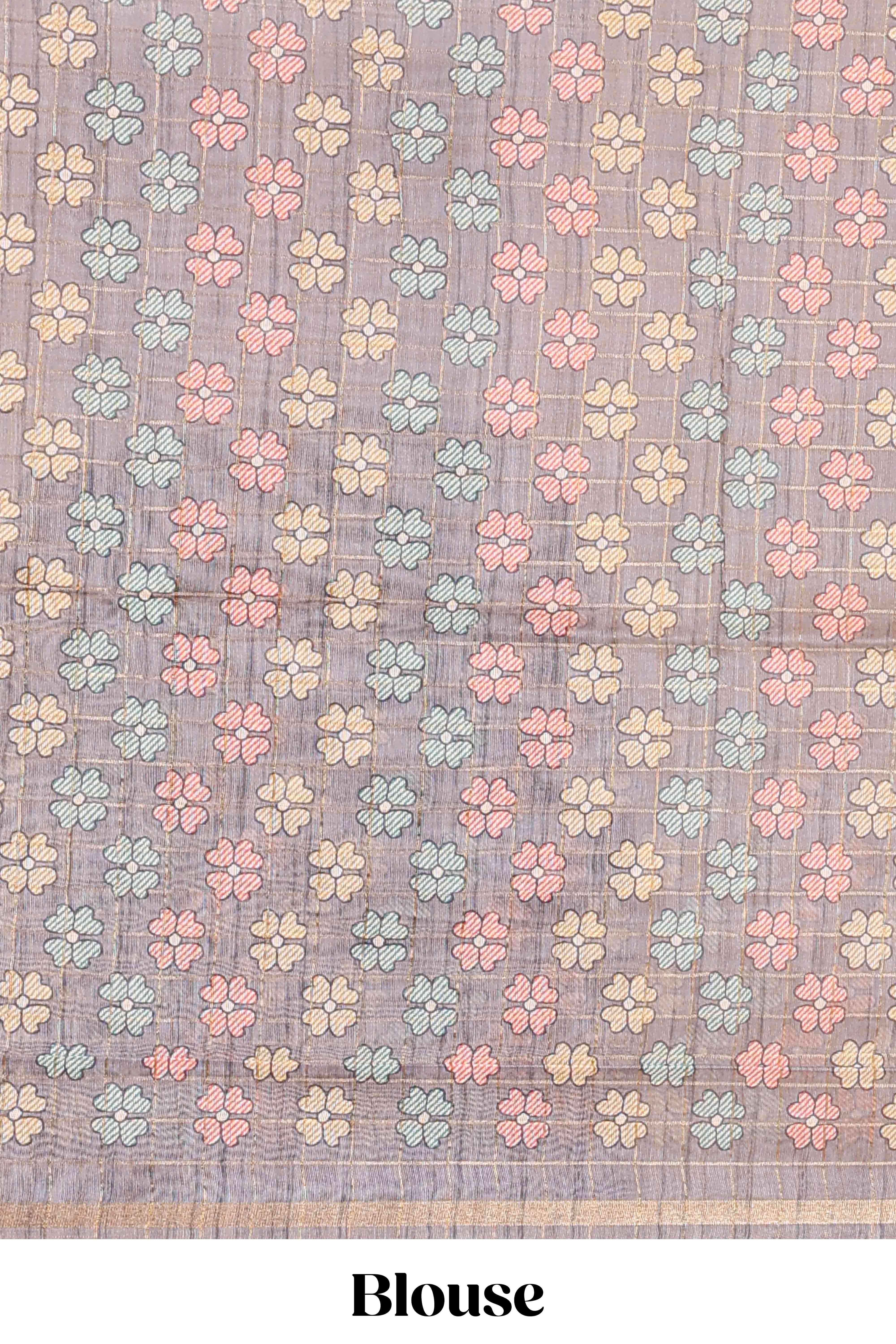 Multicolor casual chanderi saree