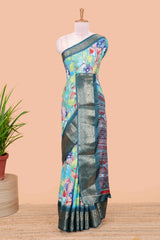 Multicolor chiffon printed saree