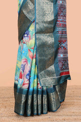 Multicolor chiffon soft drape saree
