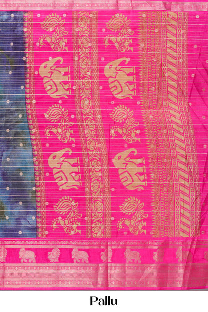 Multicolor dola silk designer saree