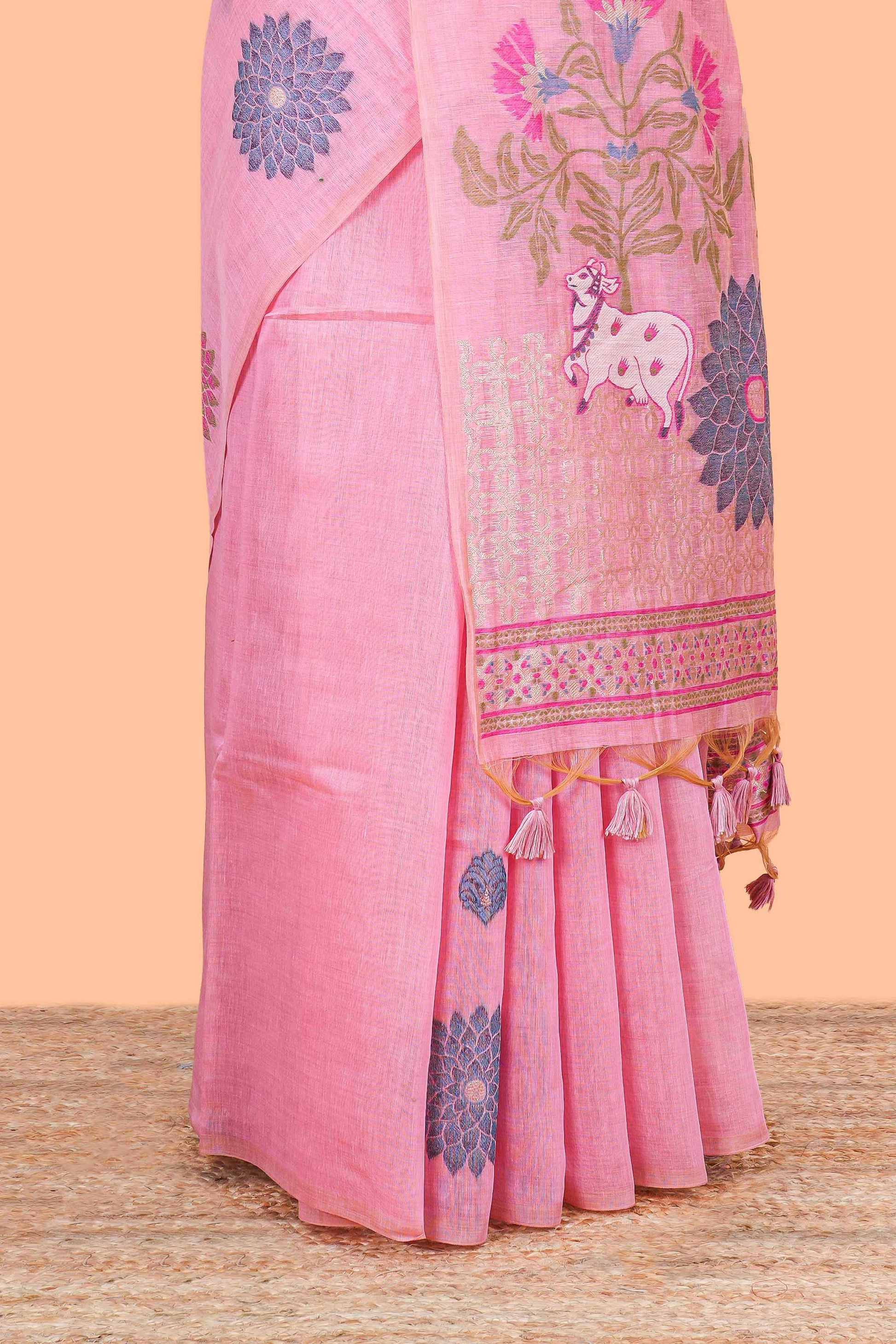 Munga cotton festive wear saree