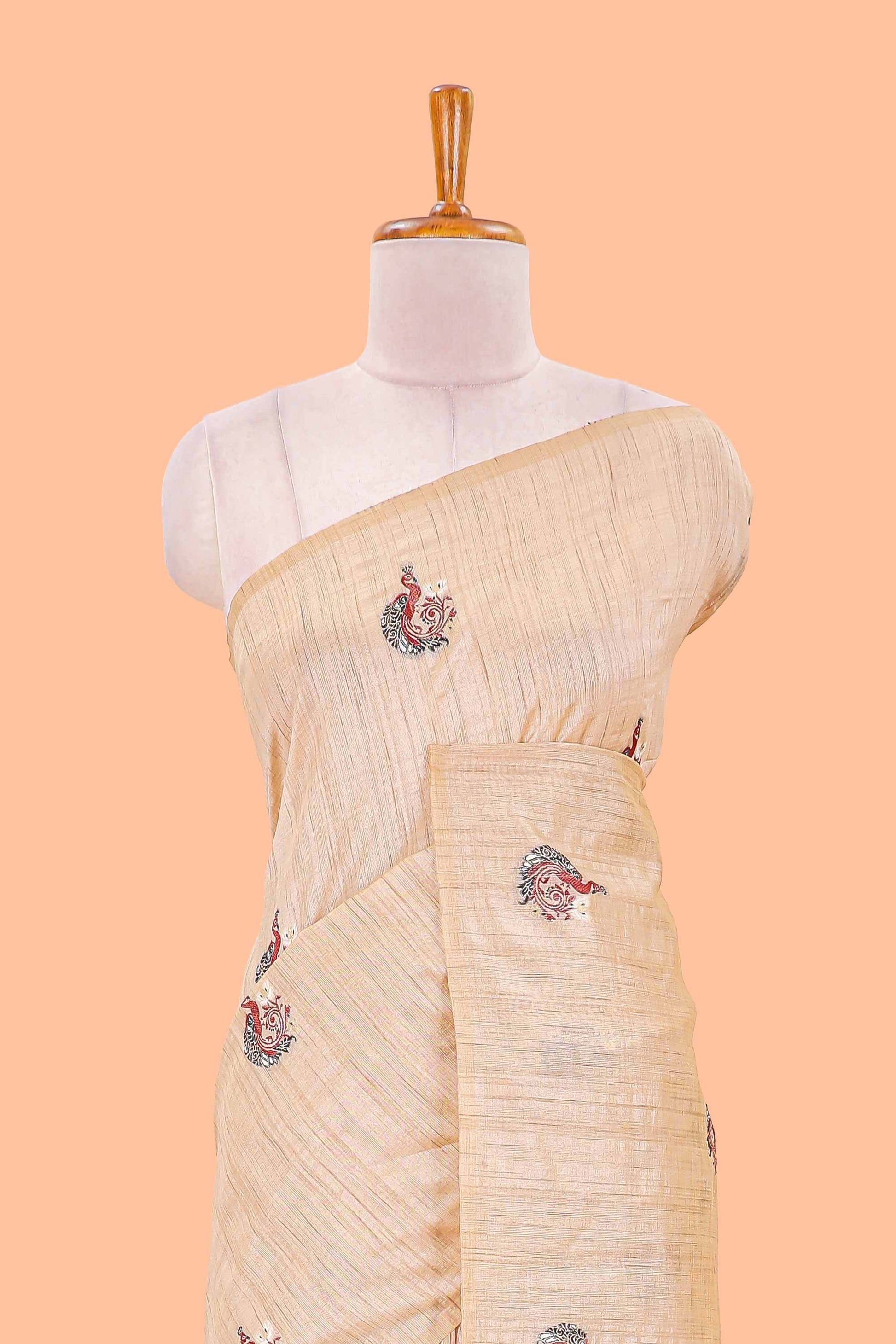 Munga cotton saree with thread butta
