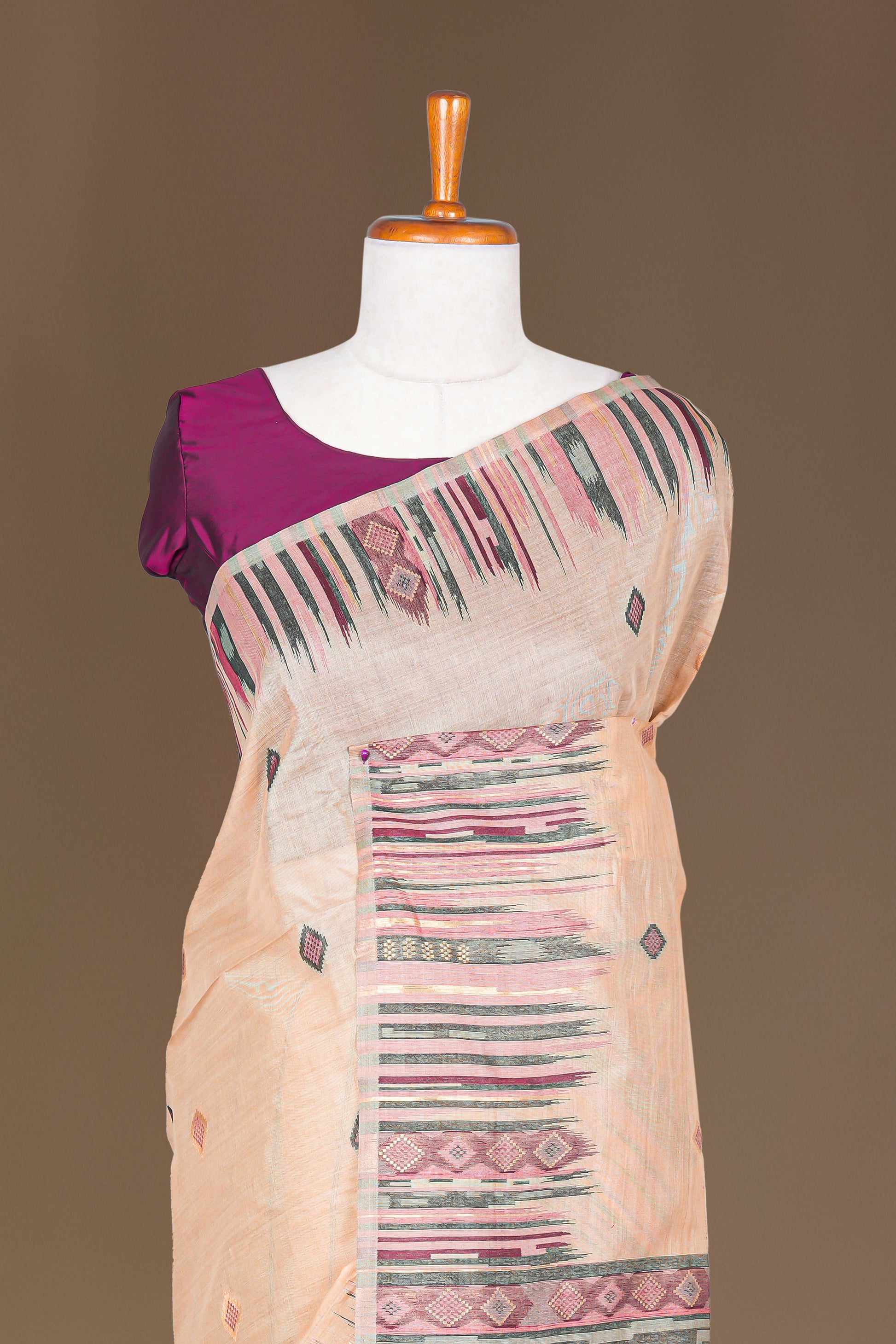 Munga cotton woven butta saree