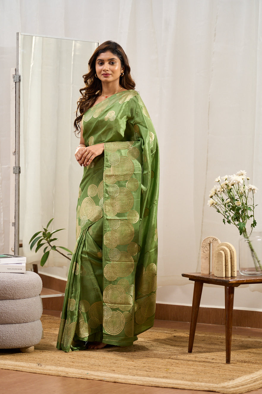 Mushru Green Silk