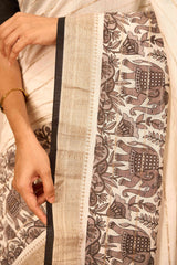Muslin fabric black white