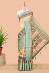 Mustard dola silk lotus saree