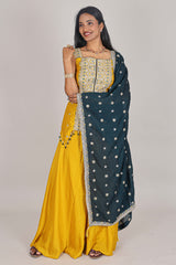 Mustard festive sharara outfit