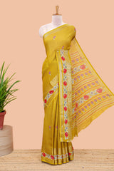 Mustard marsh georgette weave